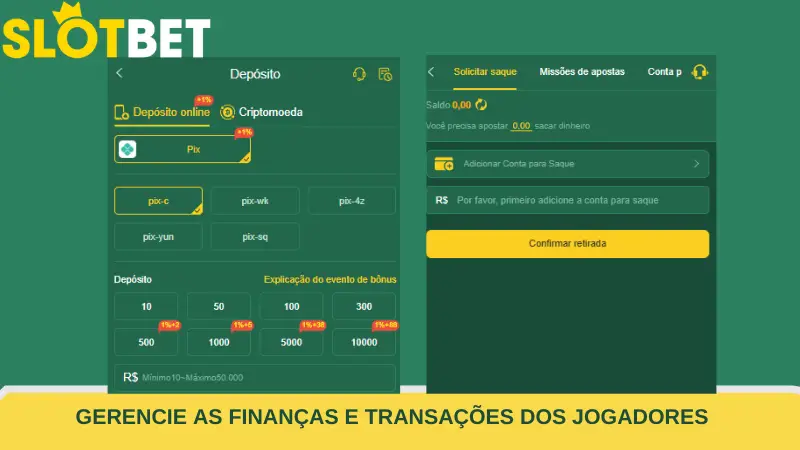 Gerenciamento de Finanças e Transações dos Jogadores