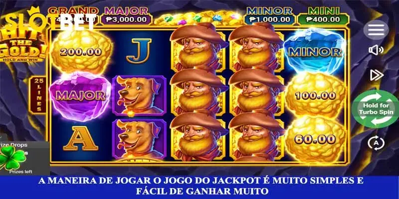 A maneira de jogar o jogo do jackpot é muito simples e fácil de ganhar muito