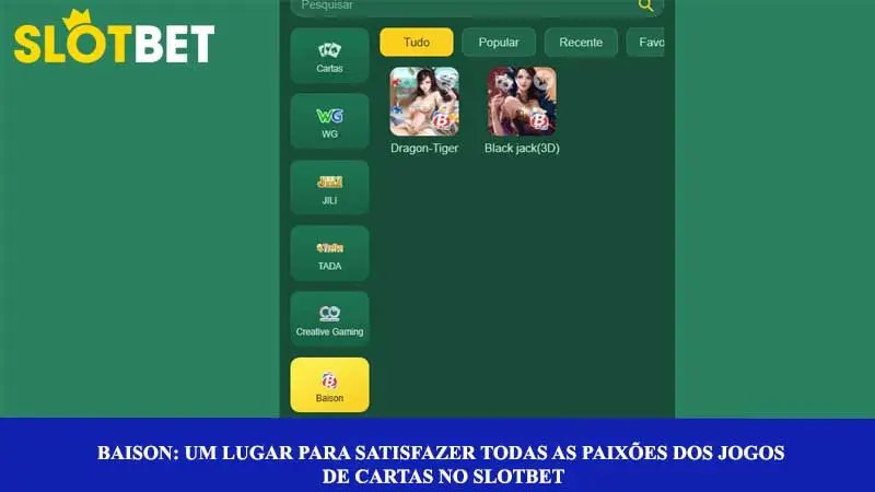 Baison: um lugar para satisfazer todas as paixões dos jogos de cartas no Slotbet