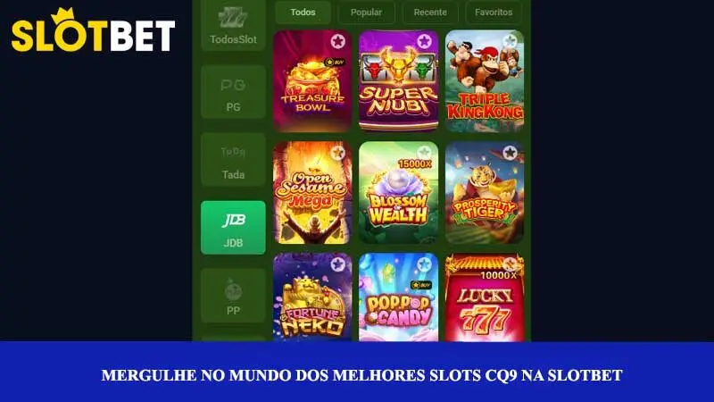 Mergulhe no mundo dos melhores slots CQ9 na Slotbet