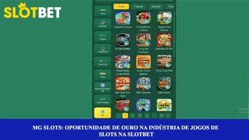 MG Slots: oportunidade de ouro na indústria de jogos de slots na Slotbet