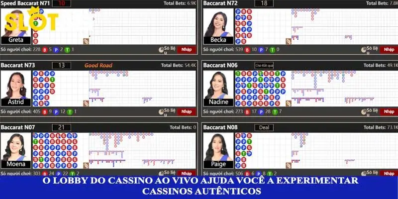 O lobby do Cassino ao Vivo ajuda você a experimentar cassinos autênticos